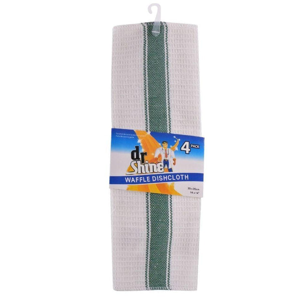 Dr Shine Waffle Dish Cloths | 100% Cotton | 4 Pack - Choice Stores