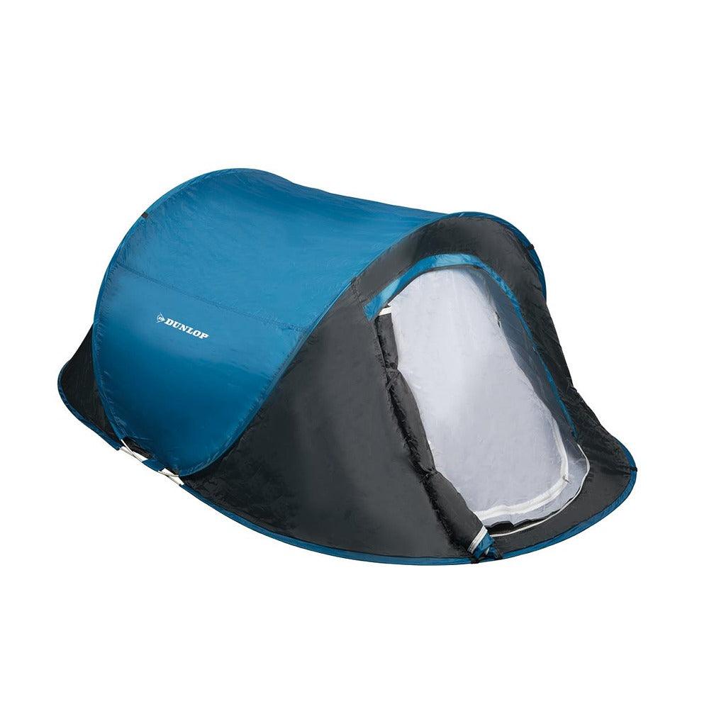 Dunlop Pop Up Blue/Grey 2 Person Tent | 255 x 155 x 95 cm - Choice Stores