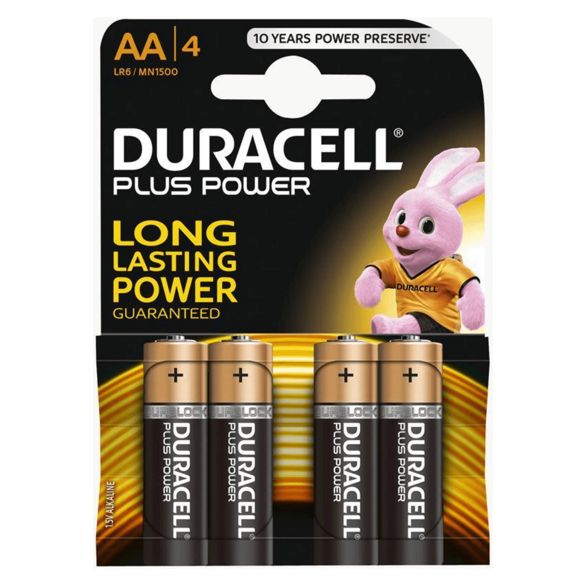 Duracell Plus Power AA Alkaline Batteries | 4 Pack | LR6/MN1500 - Choice Stores