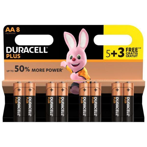 Duracell Plus Power AA Alkaline Batteries | 8 Pack | LR6/MN1500 - Choice Stores