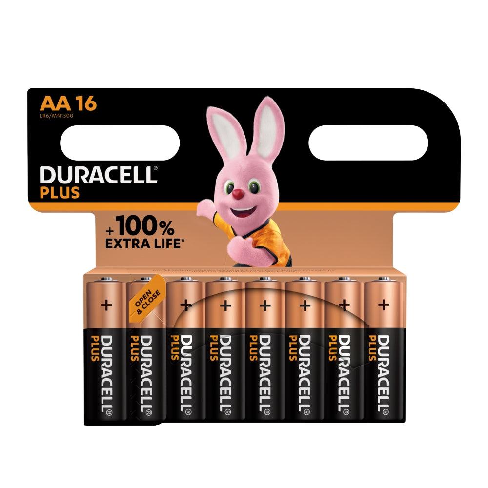 Duracell Power Plus AA batteries| 100% Extra Life | Pack of 16 - Choice Stores