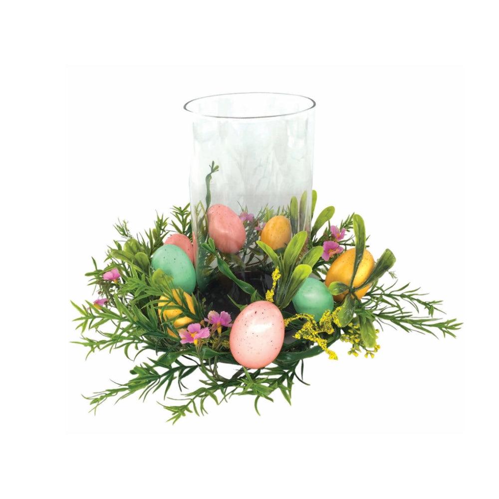 Easter Candle Wreath with Glass Vase - Choice Stores