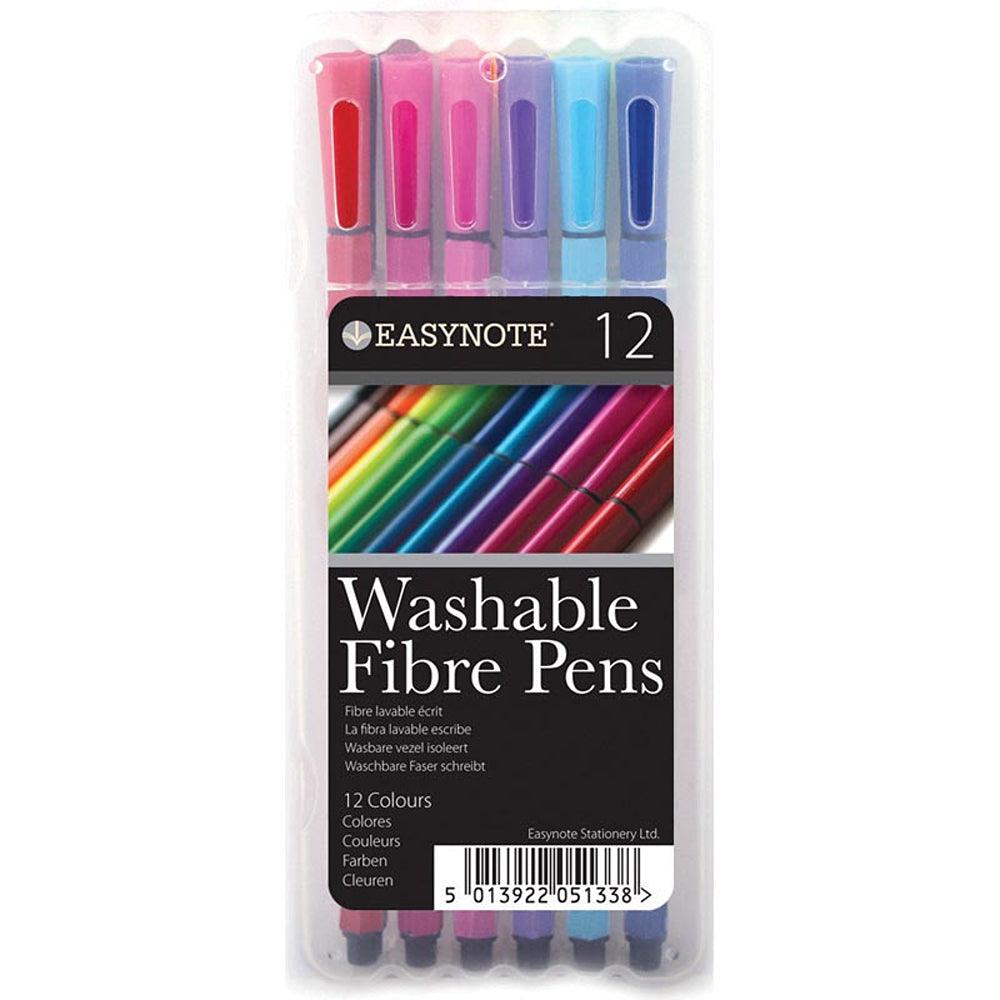 EasyNote Fibre Pens Assorted Colours | Pack of 12 - Choice Stores