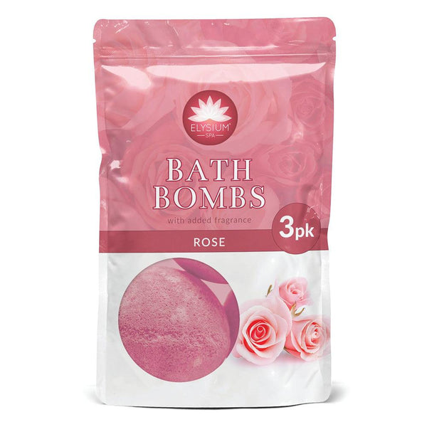 Elysium Spa Rose Bath Bombs | Pack of 3 - Choice Stores
