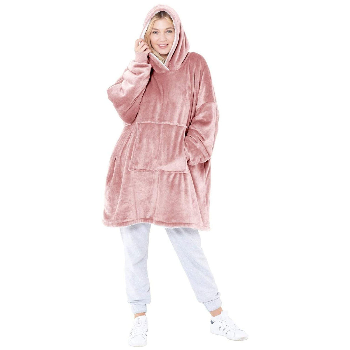 Eskimo Oversized Sherpa Hoodie | Warm &amp; Cozy | Reversible | Sweatshirt Blanket - Choice Stores
