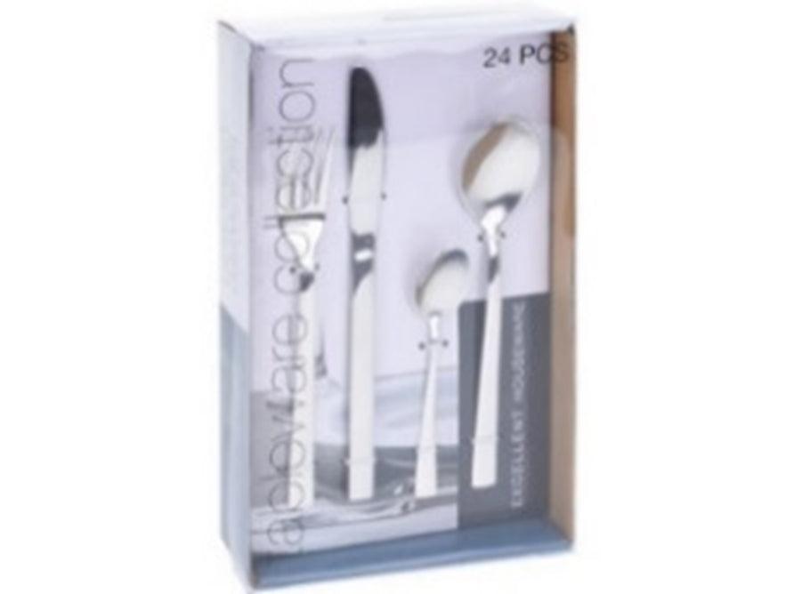 Excellent Houseware Stainless Steel Cutlery Set | 24 Piece Set - Choice Stores
