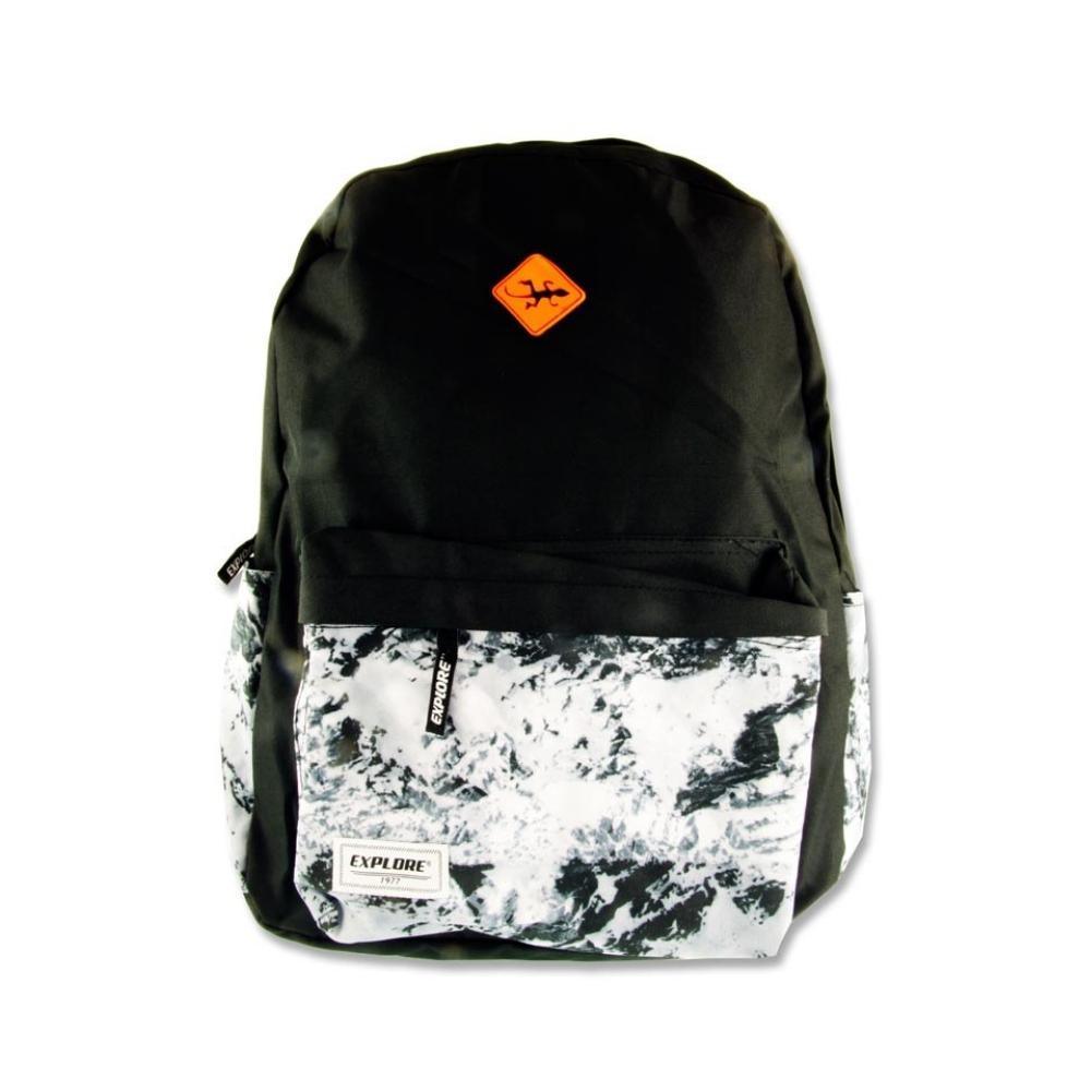 Explore Black Abstract Hoop Schoolbag | 30L - Choice Stores