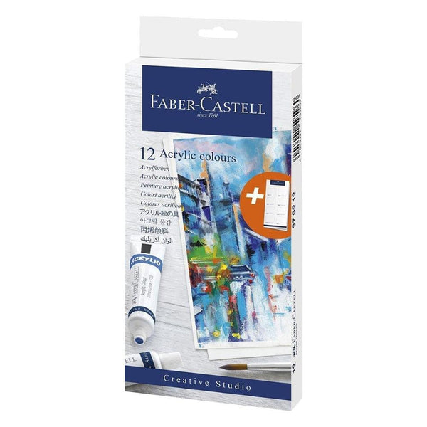 Faber Acrylic Colours Box of 12 - Choice Stores