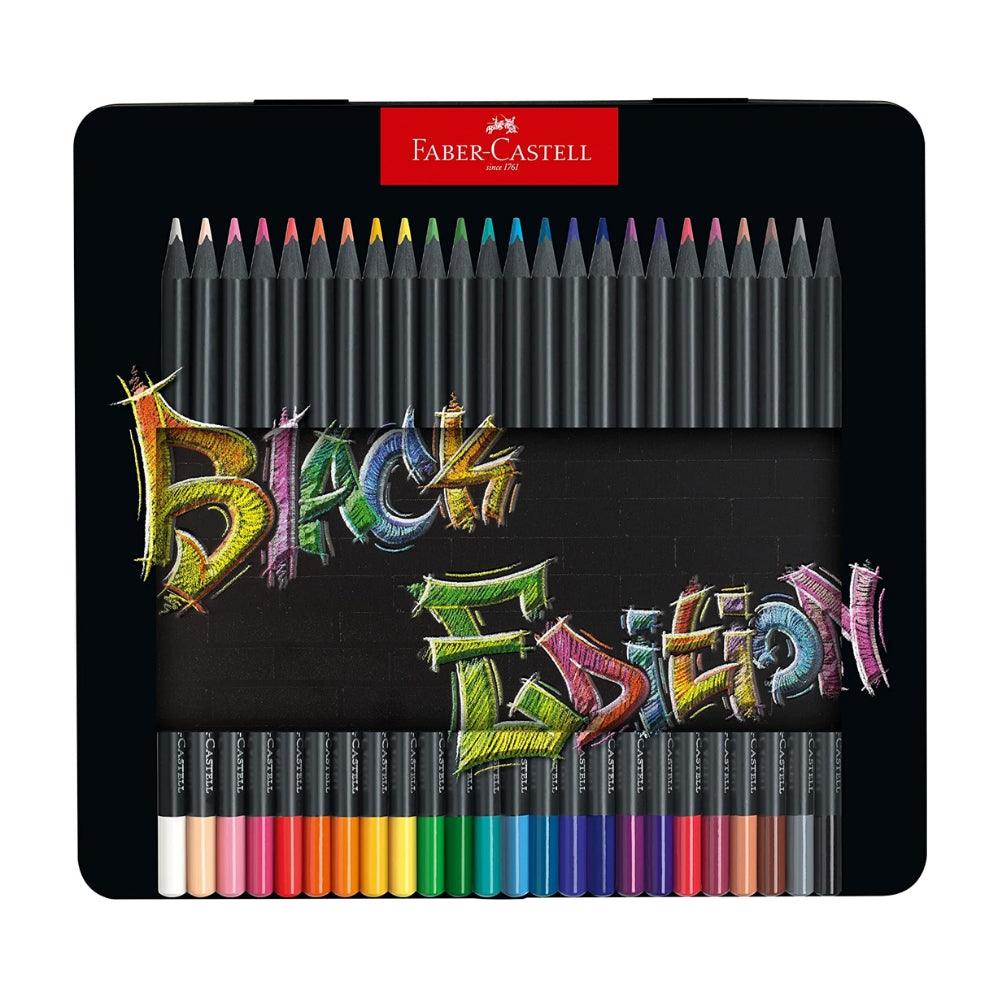 Faber Colour Pencils Black Edition Tin 24X - Choice Stores