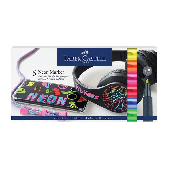 Faber Neon Marker Box of 6 - Choice Stores