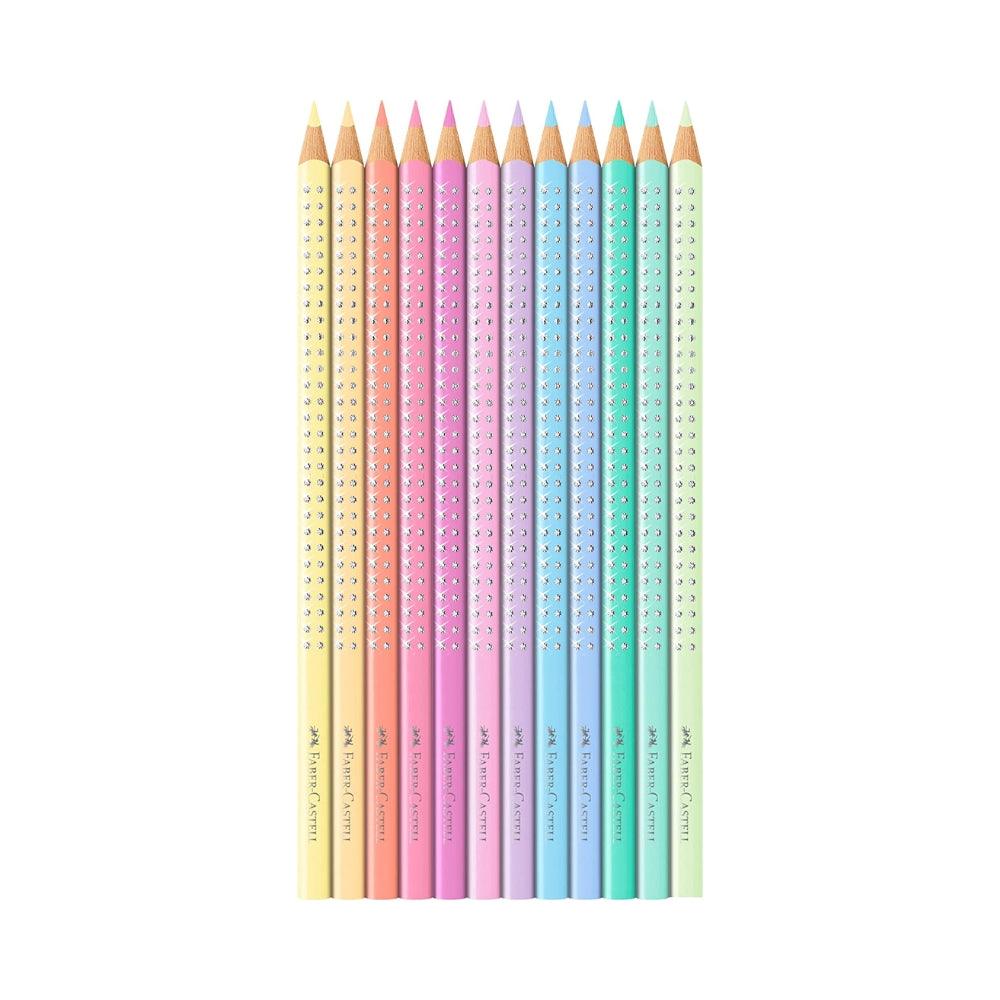 Faber Sparkle Pencils Tin of 12 Pastel Colours - Choice Stores