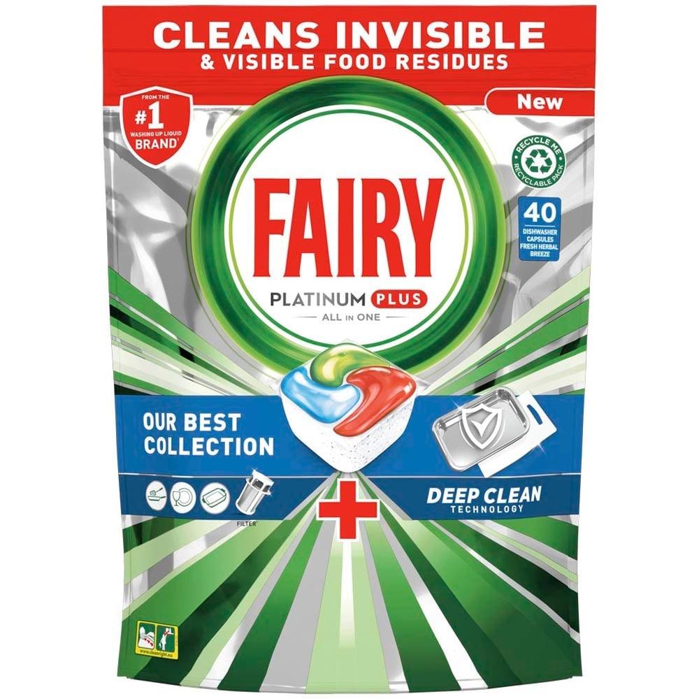 Fairy Auto Dish Wash Platinum Plus Deep Clean Dishwasher Tablets | Pack of 40 - Choice Stores