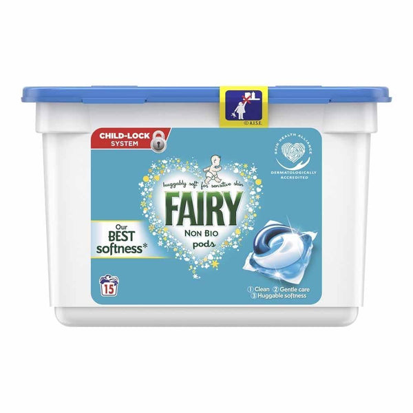 Fairy Non-Bio Pods Washing Liquid Capsules for Sensitive Skin | 15 Wash - Choice Stores
