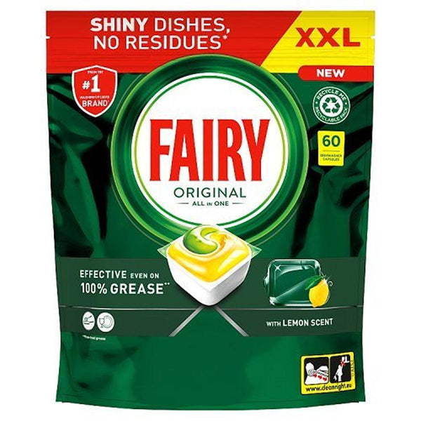 Fairy Original All In 1 Lemon Dishwasher Tablets | Pack of 60 - Choice Stores