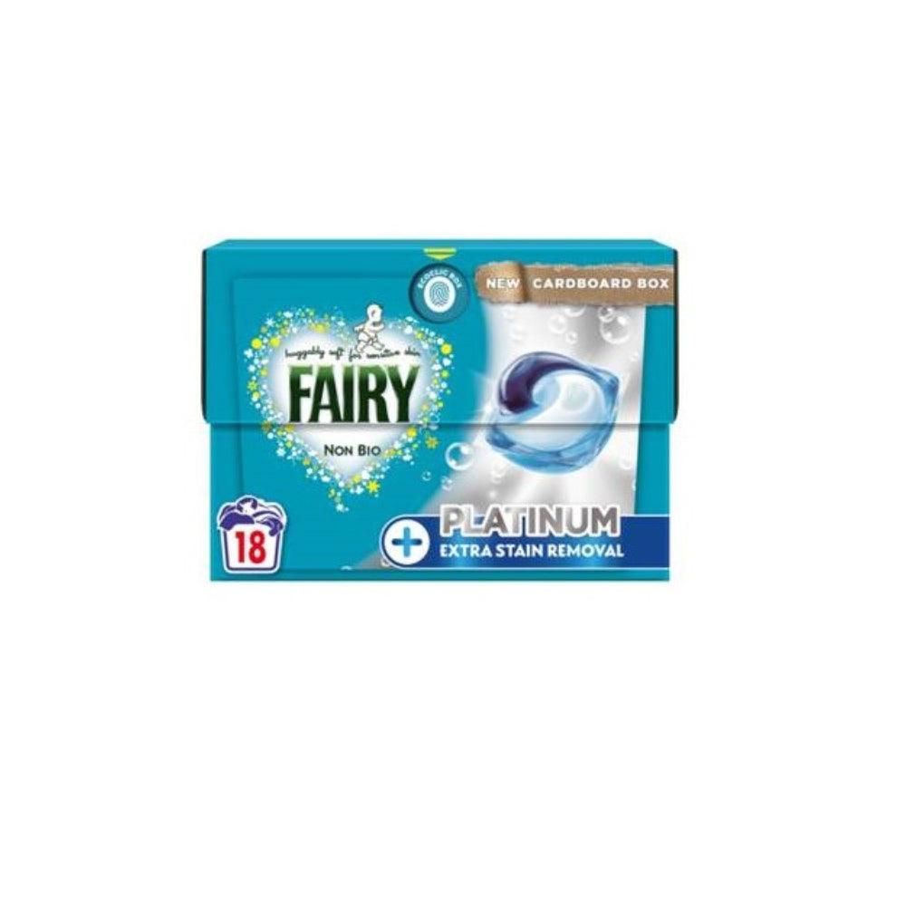 Fairy Platinum + Stain Remover Non Bio Pods | 18 Wash - Choice Stores