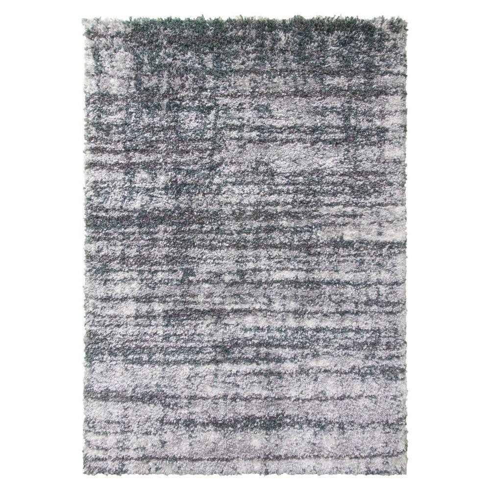 Fantasy Shimmer Green Cream Shaggy Rug | Abstract Design - Choice Stores