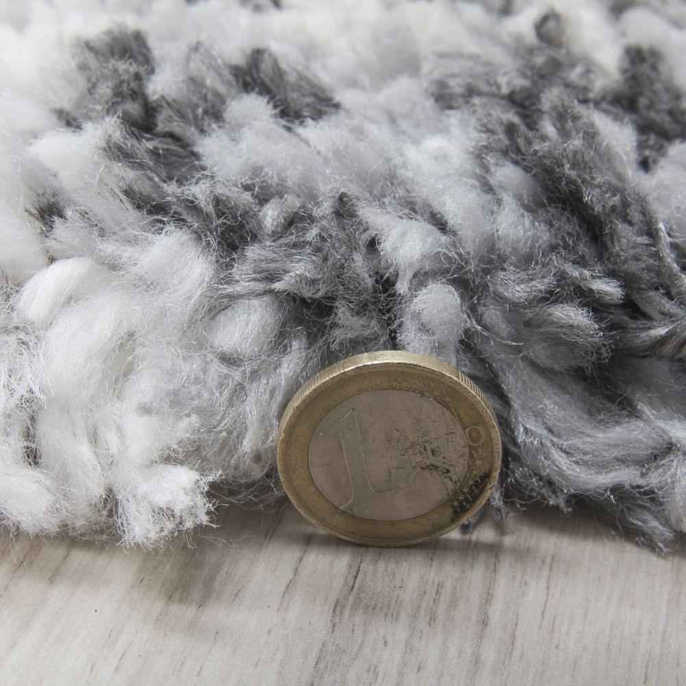 Fantasy Shimmer Grey Cream Shaggy Rug | Abstract Design - Choice Stores
