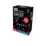 Festive Magic 100 Multicoloured Battery Operated LED Berry Christmas Lights | 8 Functions - Choice Stores