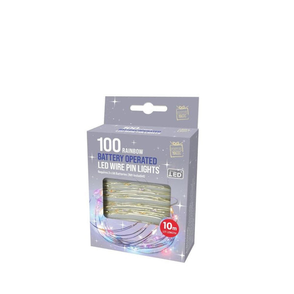 Festive Magic 10m Rainbow Battery Operated LED Starry Christmas Lights - Choice Stores