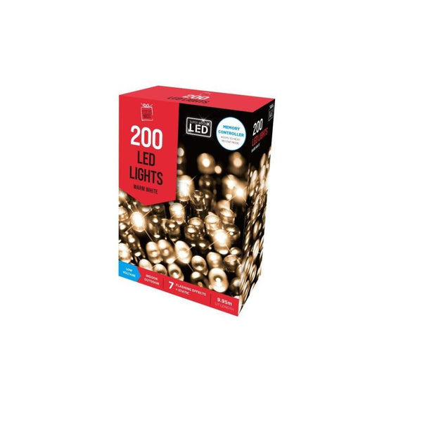 Festive Magic 200 Warm White LED Christmas Lights | 8 Functions - Choice Stores