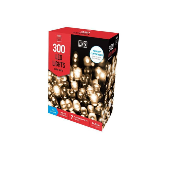 Festive Magic 300 Warm White LED Christmas Lights | 8 Functions - Choice Stores