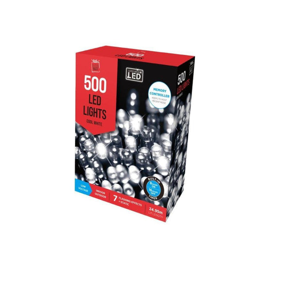 Festive Magic 500 White LED Timer Christmas Lights | 8 Functions - Choice Stores