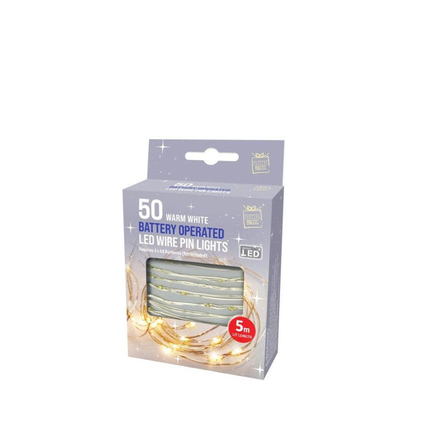 Festive Magic 5m Warm White Battery Operated LED Starry Christmas Lights - Choice Stores