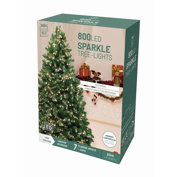 Festive Magic 800 Vintage Gold Compact LED Christmas Lights | 8 Functions - Choice Stores