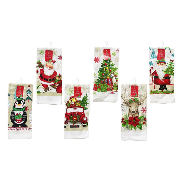 Festive Magic Assorted Christmas Character Tea Towel | 63cm - Choice Stores