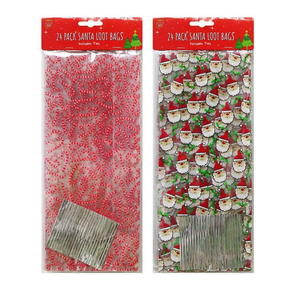 Festive Magic Assorted Christmas Design Loot Bags | Pack of 24 - Choice Stores
