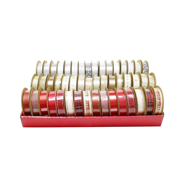Festive Magic Assorted Christmas Luxury Gift Ribbon | 16mm x 3m - Choice Stores