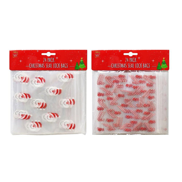 Festive Magic Assorted Christmas Seal Lock Bags | Pack of 24 - Choice Stores
