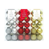 Festive Magic Assorted Colour Matte & Glitter Christmas Baubles | Pack of 10 - Choice Stores