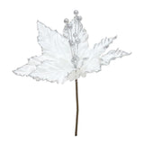 Festive Magic Assorted Colour Poinsettia with Glitter Pick | 22cm - Choice Stores