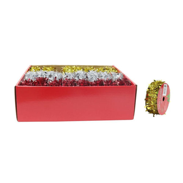 Festive Magic Assorted Colour Tinsel Garland Spool | 3m - Choice Stores