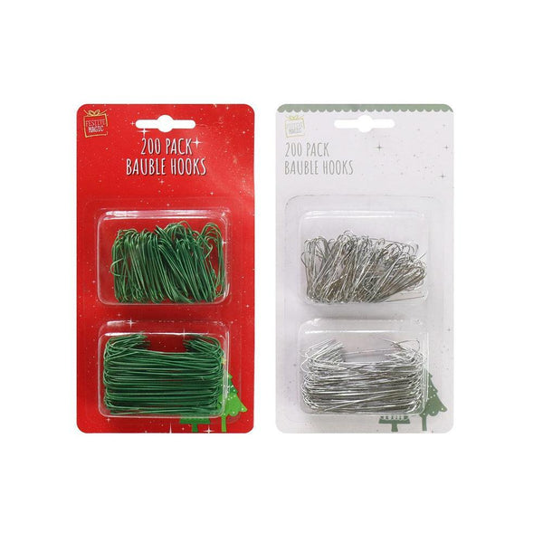 Festive Magic Assorted Colour Wire Bauble Hooks | Pack of 200 - Choice Stores