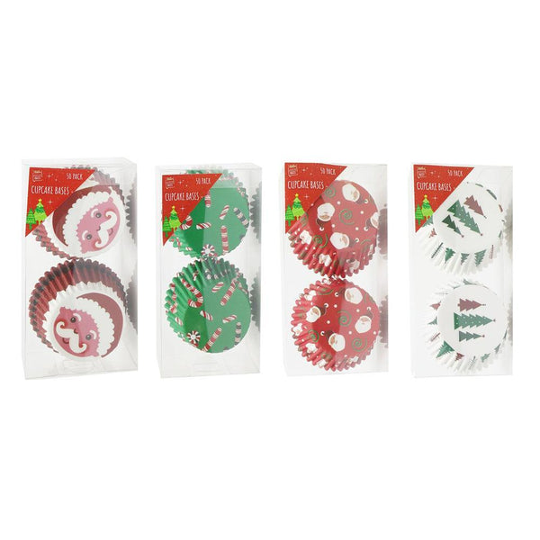 Festive Magic Assorted Design Festive Cupcake Bases | Pack of 50 - Choice Stores