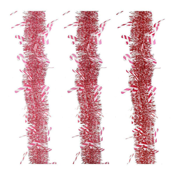 Festive Magic Assorted Fine Cut Candy Cane Tinsel | 2m - Choice Stores