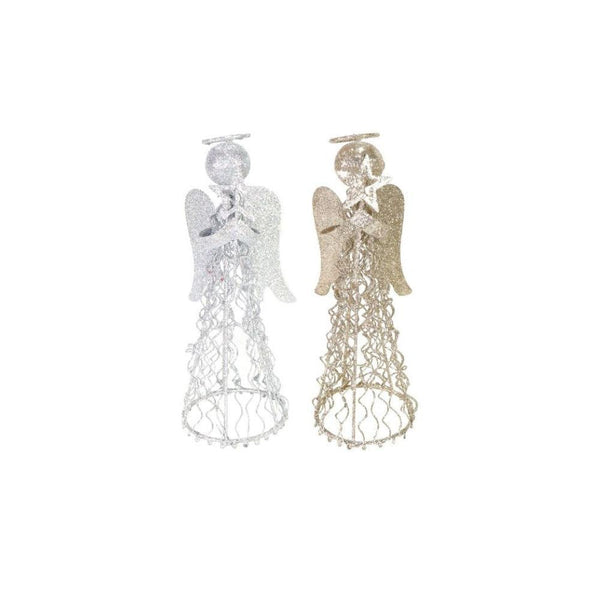 Festive Magic Assorted Glitter Curly Angel Decoration | 20cm - Choice Stores