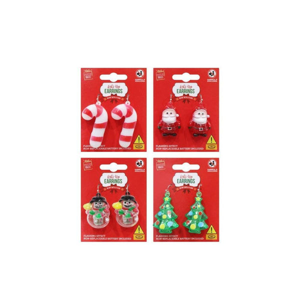 Festive Magic Assorted Light Up Festive Character Earrings - Choice Stores