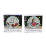 Festive Magic Assorted Light Up LED Battery Operated Christmas Glass Crackle Ball Decoration | 10 Lights - Choice Stores