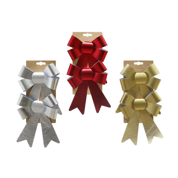 Festive Magic Assorted Metallic Bows | Pack of 2 - Choice Stores