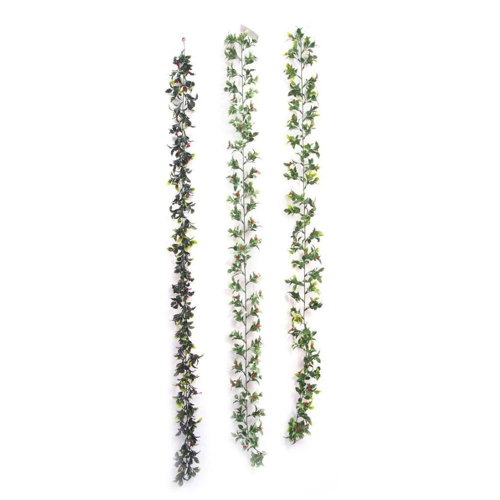Festive Magic Assorted Mini Holly Garland| 150cm - Choice Stores