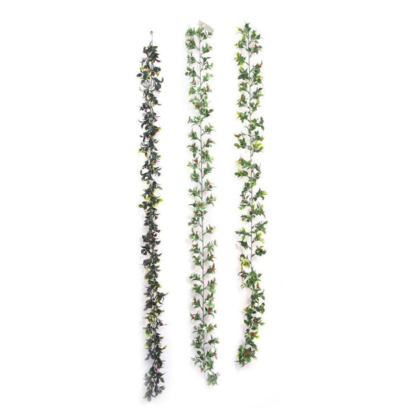 Festive Magic Assorted Mini Holly Garland| 150cm - Choice Stores