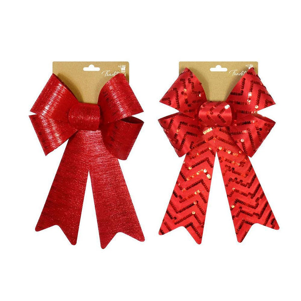 Festive Magic Assorted Style Luxury Red Bow | 38cm - Choice Stores