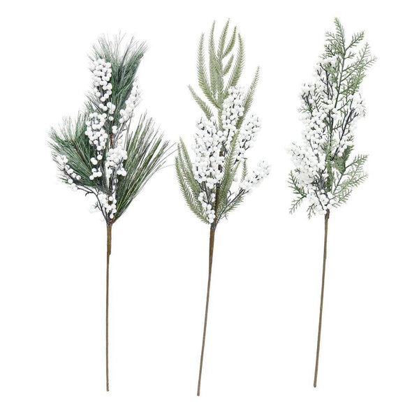 Festive Magic Assorted Style Pine Tip Spray with White Berries | 67cm - Choice Stores