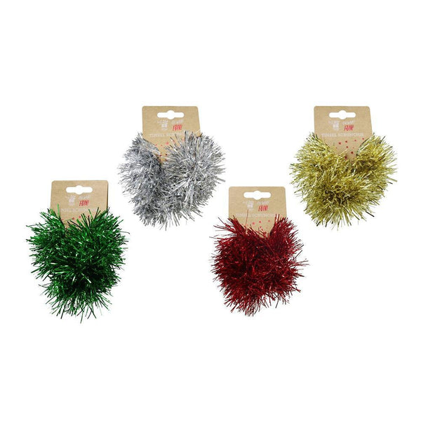 Festive Magic Assorted Tinsel Pom Pom Hair Scrunchie - Choice Stores