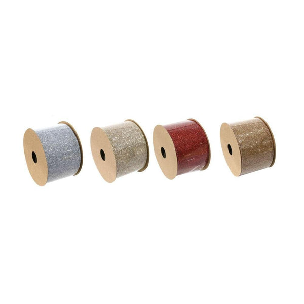 Festive Magic Assorted Wide Glitter Ribbon | 10cm - Choice Stores