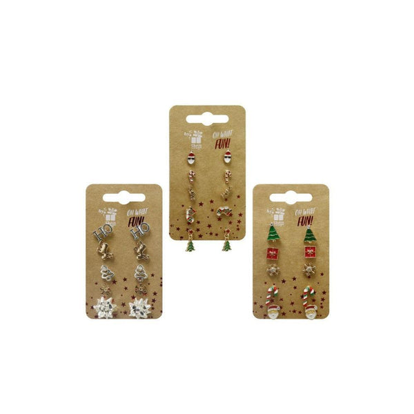 Festive Magic Christmas Stud Earrings | Pack of 5 - Choice Stores