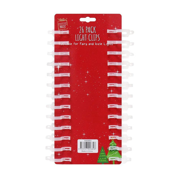 Festive Magic Clear Light Clips | Pack of 26 - Choice Stores
